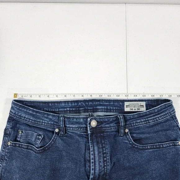 Buffalo David Bitton Jackson-X Straight Stretch Jeans Blue 36x30 1257497 - Picture 3 of 9